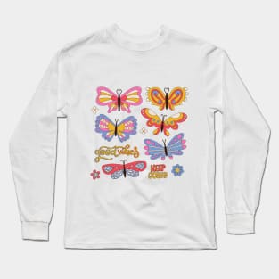 funky butterflies Long Sleeve T-Shirt